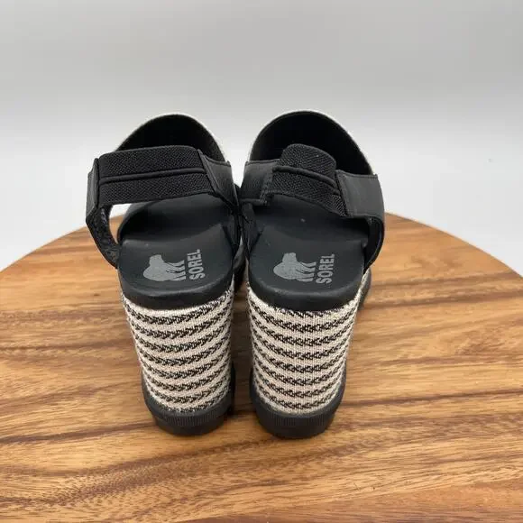 Sorel Joanie II Sandals Womens Size 10 Slingback Leather Platform Casual Shoes - Picture 4 of 8